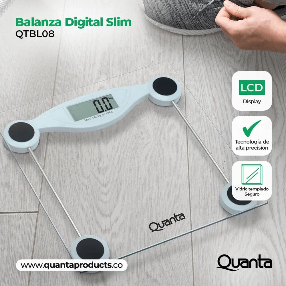 Balanza Digital Slim 180Kg QTBL08 Quanta.