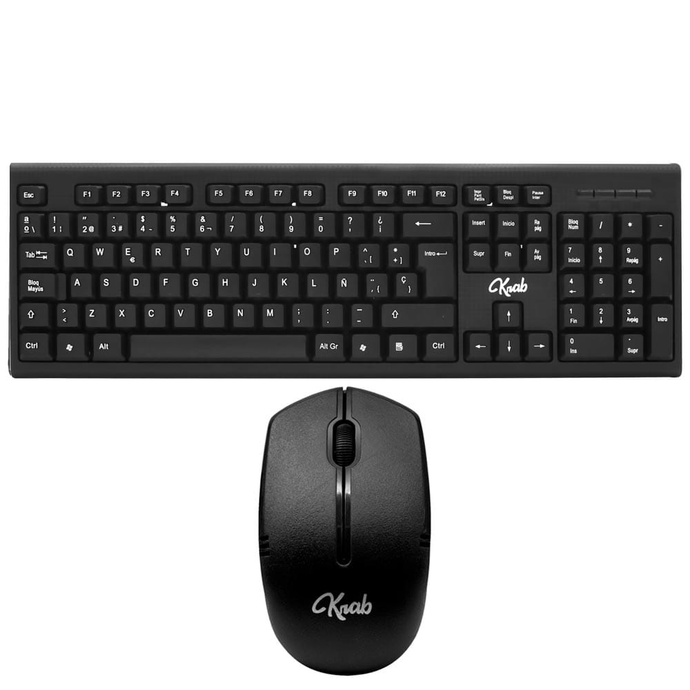 Teclado + Mouse Quanta KRAB KBKTM10 Wireless / Español - Negro